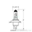 12V Ampoule halogène - HS1 - 35/35W - PX43t - 1 pcs  - D/Blister