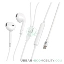 Ligne Essentials, écouteurs avec microphone et cable Apple 8 Pin - 120 cm - Blanc - LAMPA