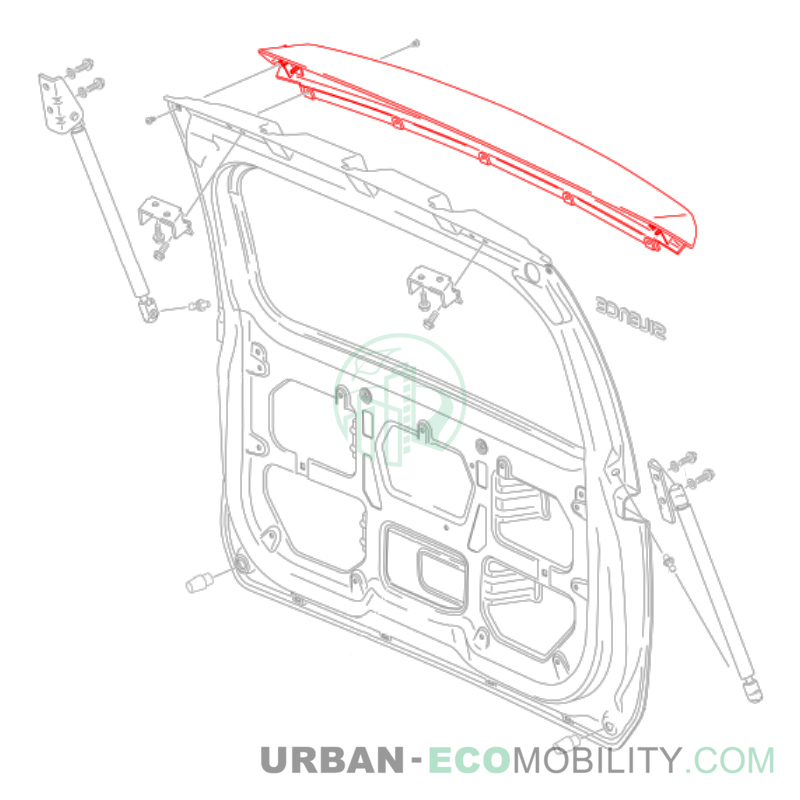 Raw plastic rear spoiler - SILENCE