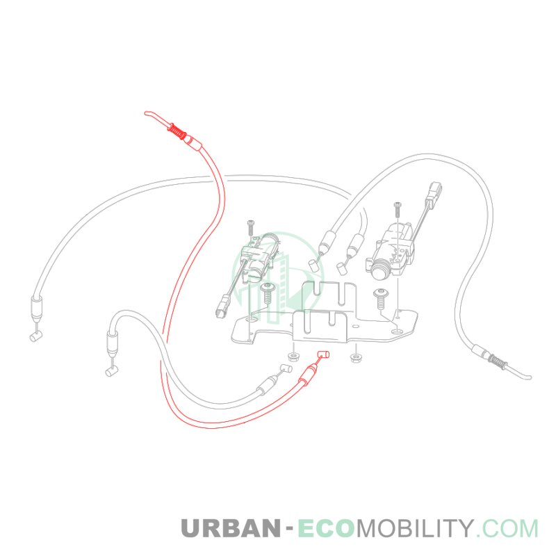 Câble 2 d'ouverture du compartiment de batterie - SILENCE