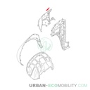 Petit cache extérieur droit, plastique brut - SILENCE