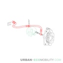 Durite de frein avant gauche - SILENCE