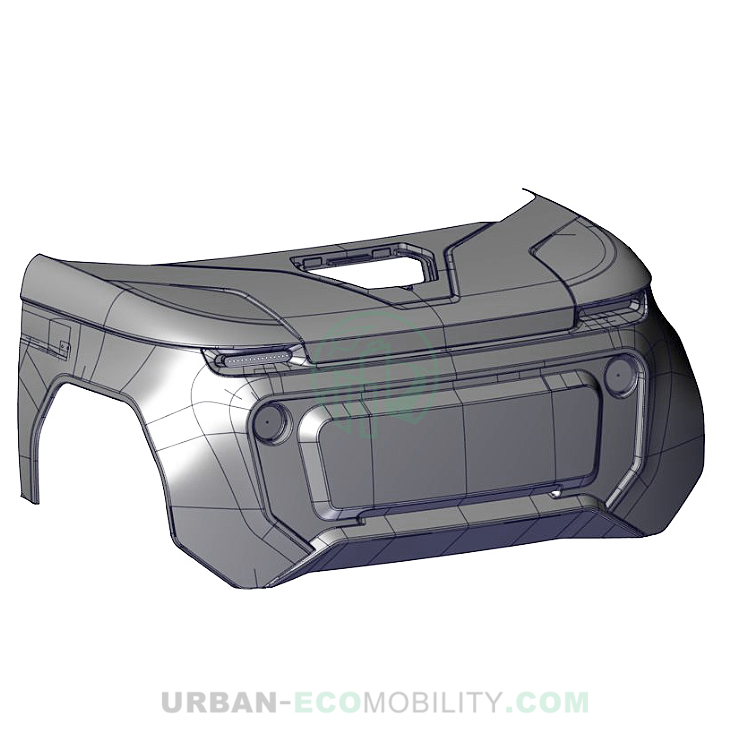 Front bumper assembly with molding - TAZZARI