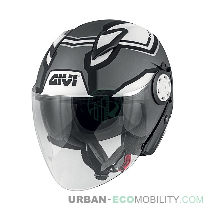 Casque 12.3 Stratos Shade Titanium Mat / Noir / Blanc - GIVI