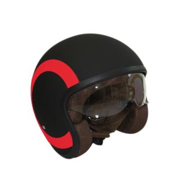 Jet helmet, red circle - SILENCE