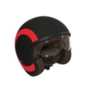 Casque jet, cercle rouge - SILENCE