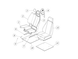 [TAZ ZZ26031011001] Left seat support - TAZZARI