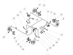 [TAZ ZZ26GR0000300] Ensemble disque de frein, moyeu et roulement arrière - TAZZARI