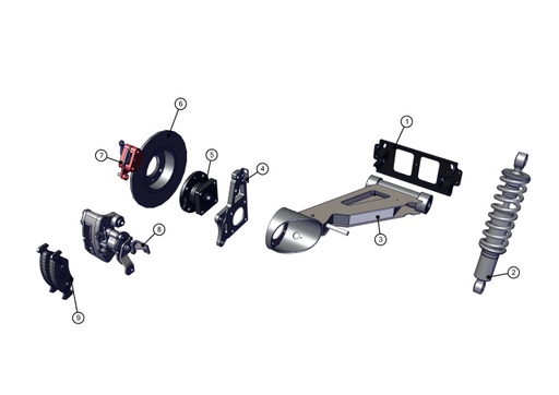 [TAZ ZZ2711103CM00] Rear left handbrake caliper - TAZZARI
