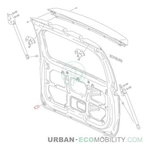 [SIL S04-456009-00] Tampon de fermeture de coffre - SILENCE