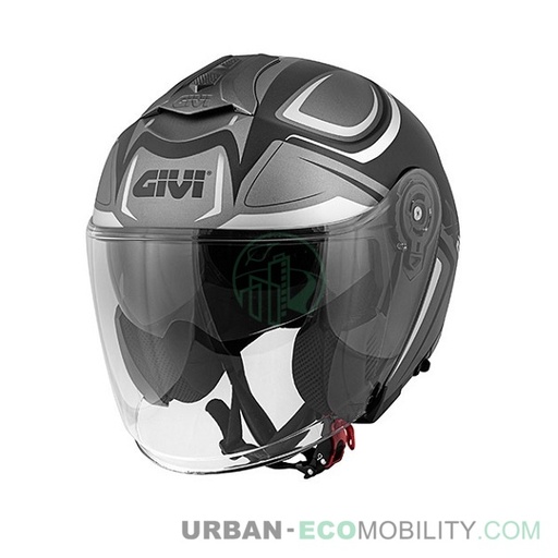 Casque X.22 Planet Hyper Noir Mat / Titanium / Argent - GIVI