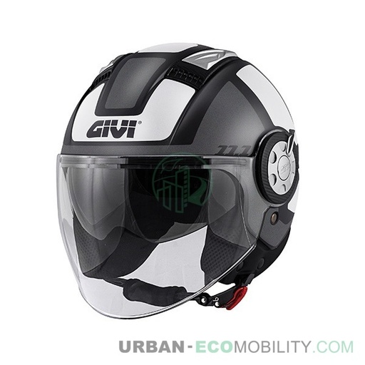 Casque 11.1 Air Jet-R Class Noir Mat / Titanium / Blanc - GIVI