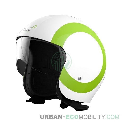 Jet helmet, green circle - SILENCE