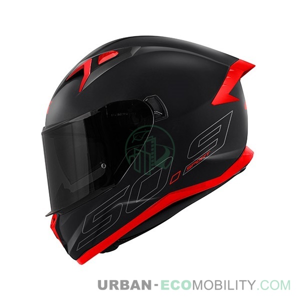 Casque 50.9 Atomic Solid, Noir mat / Argent / Rouge - GIVI