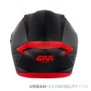 Casque 50.9 Atomic Solid, Noir mat / Argent / Rouge - GIVI