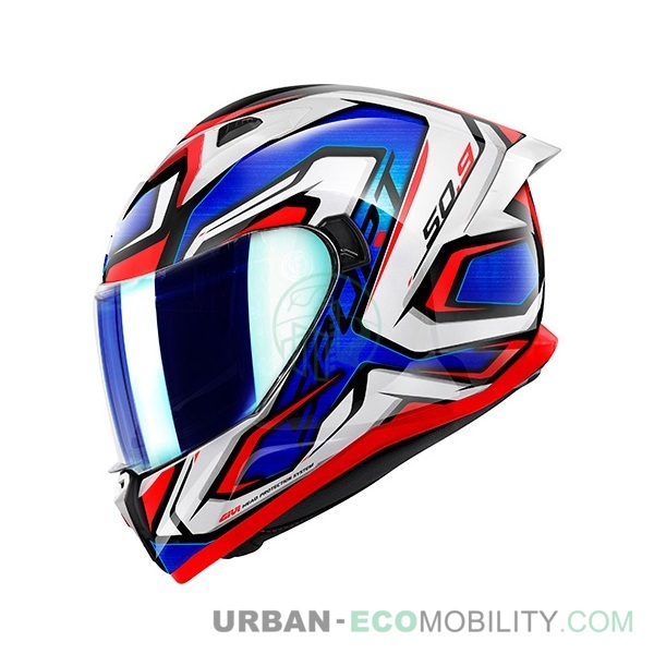 Casque 50.9 Atomic, Blanc / Bleu / Rouge - GIVI