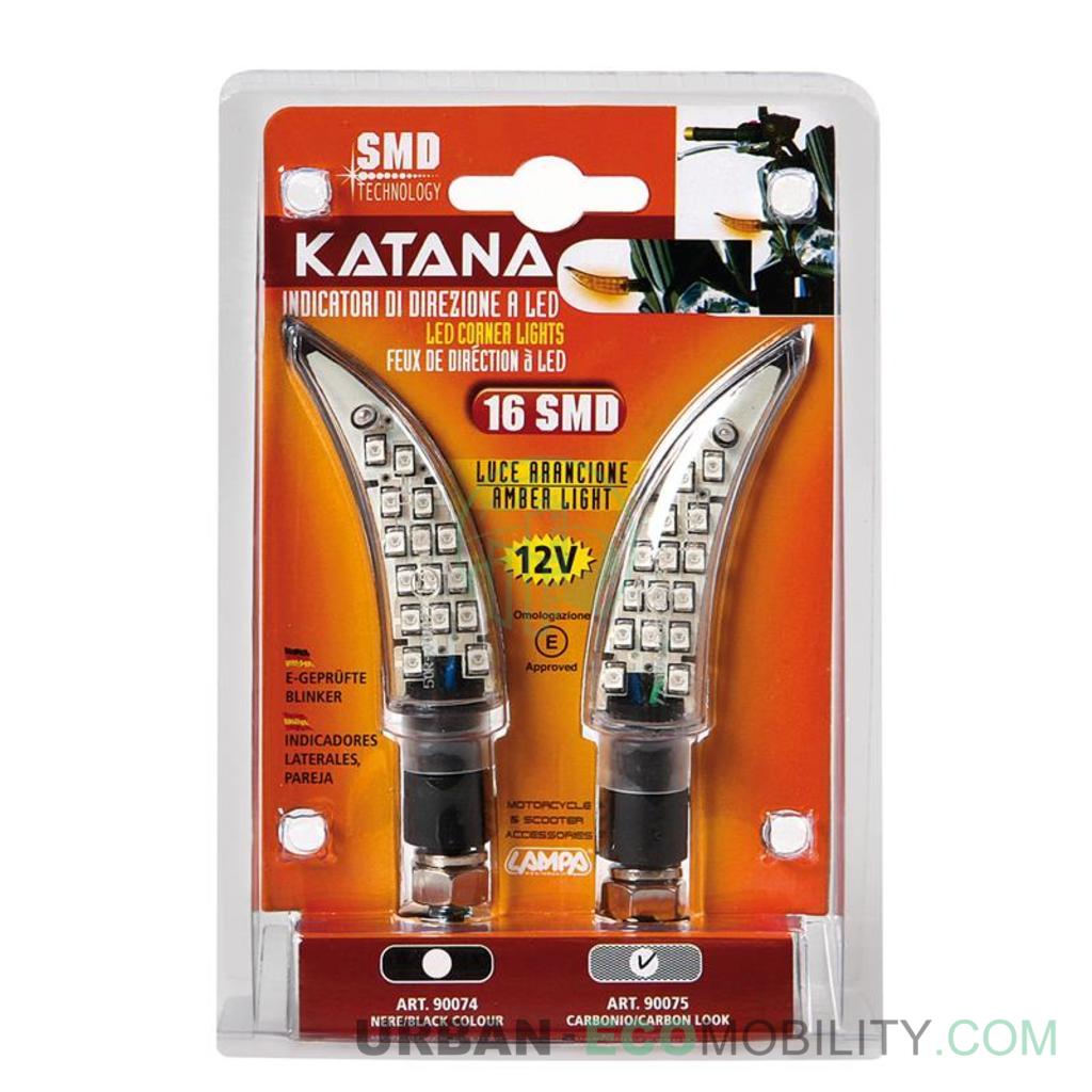 Katana,clignotants à led - 12V LED - Carbone