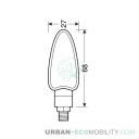 Arrow, clignotants - 21 W - Noir