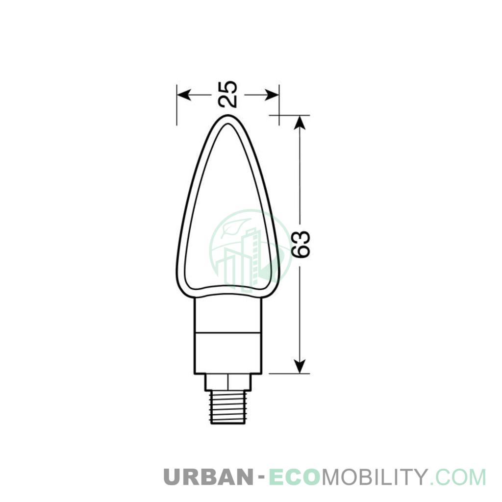 Arrow-2, clignotants à led - 12V LED - Noir