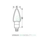 Arrow-2, clignotants à led - 12V LED - Noir