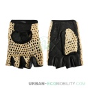 Sport, gants en cuir et coton - M - Noir