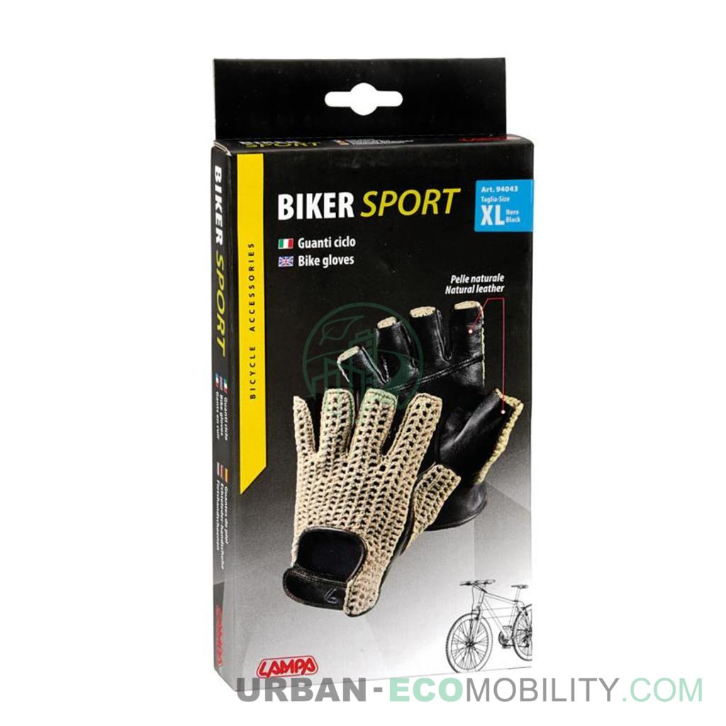 Sport, gants en cuir et coton - XL - Noir