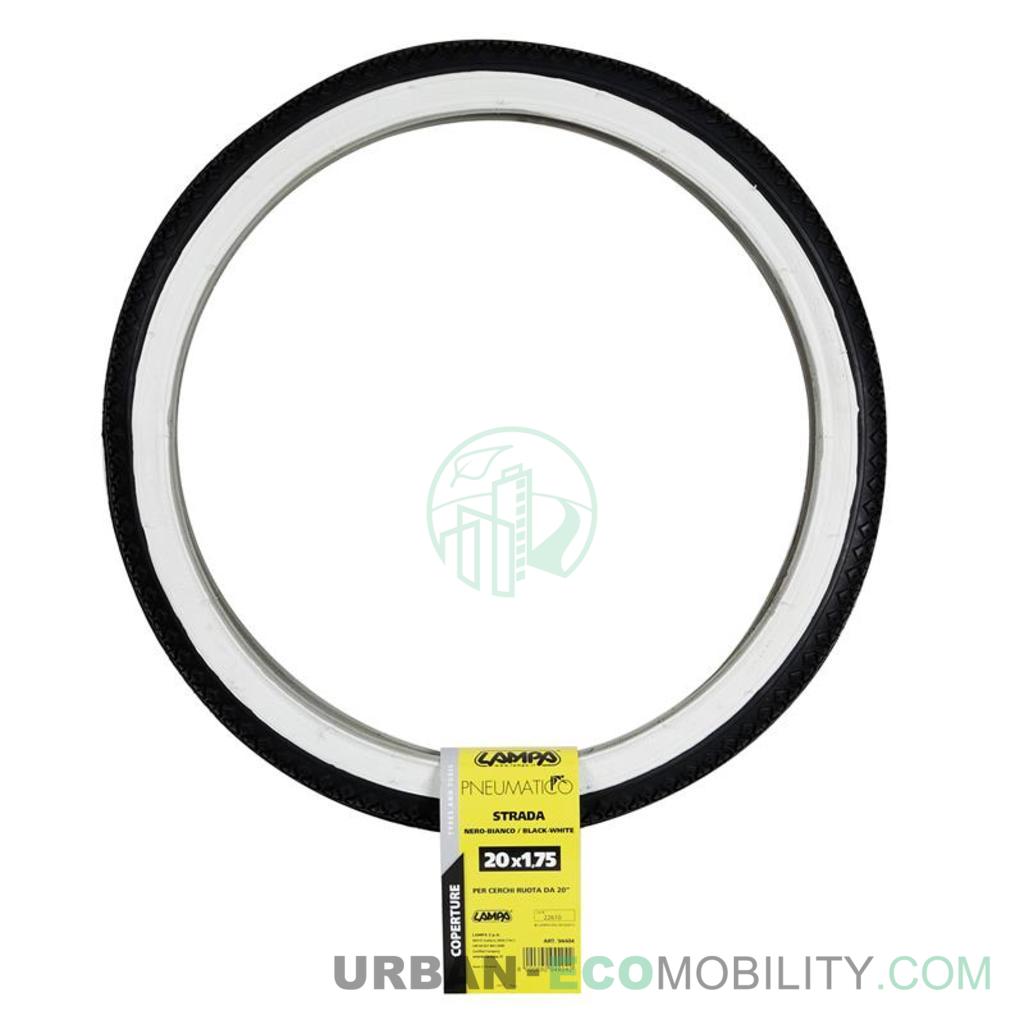 Pneu Route - 20 x 1,75 - 2,125 - Noir/blanc