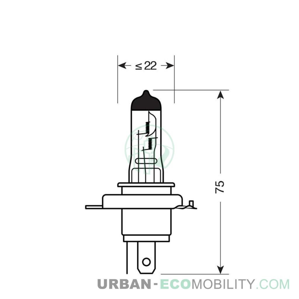 12V Ampoule halogène Blu-Xe - HS1 - 35/35W - PX43t - 1 pcs  - D/Blister