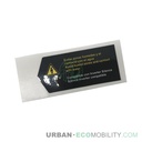 Disclaimer adhesive battery - SILENCE