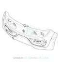 Front bumper assembly with molding