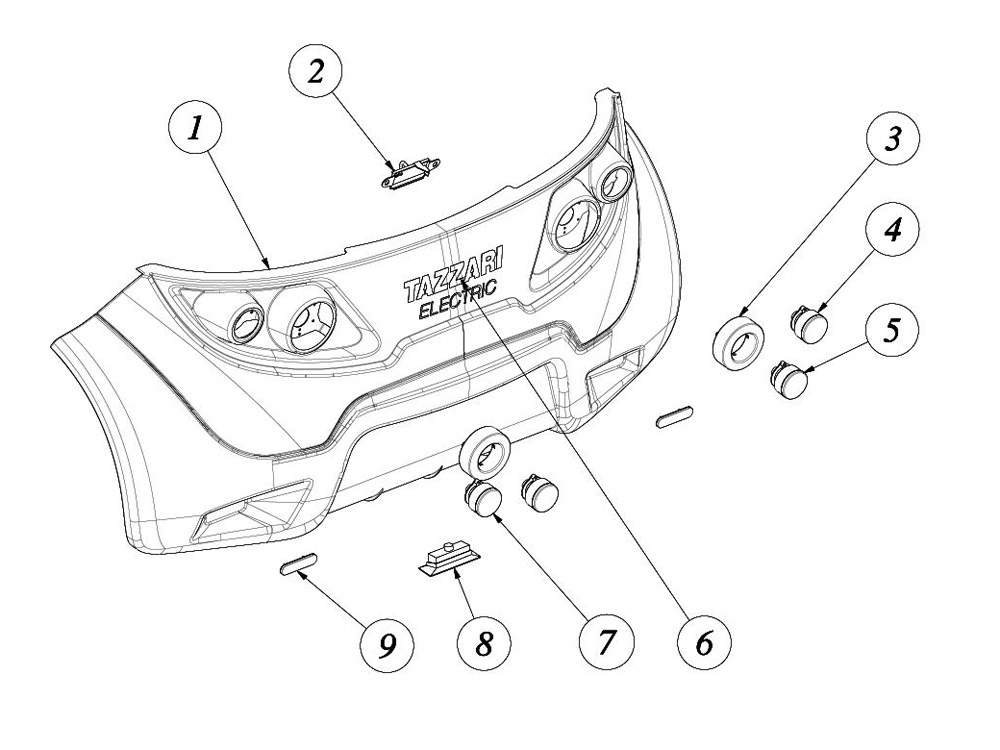 Rear fog lamp - TAZZARI
