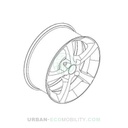 15" white alloy rim - TAZZARI