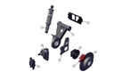 Right rear brake caliper bracket - TAZZARI