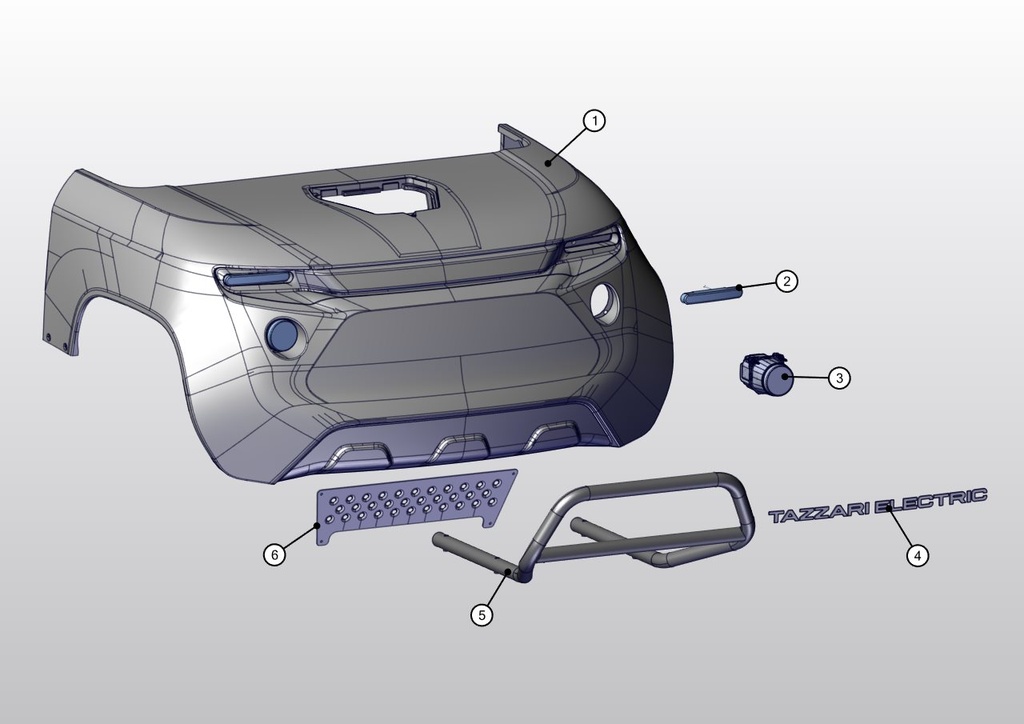 Front bumper assembly - TAZZARI