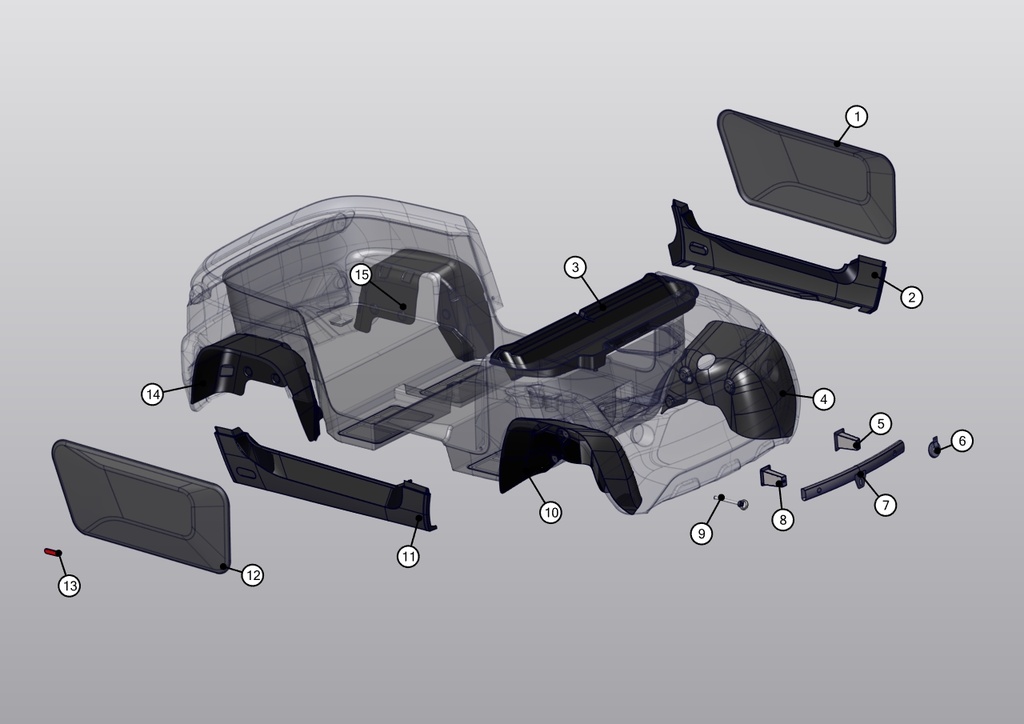 Right front wheel arch - TAZZARI