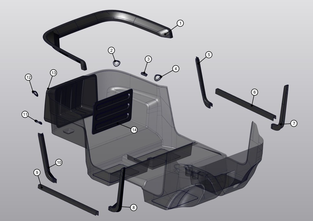 Left lower frame upright - TAZZARI