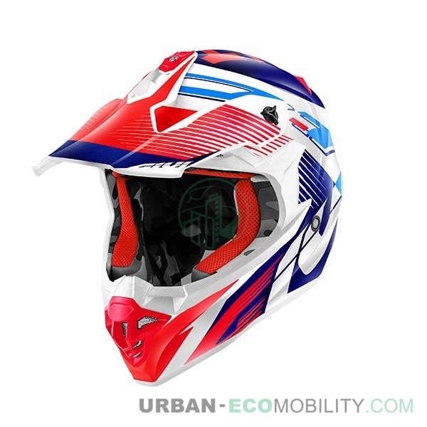 Casque cross 60.1 Fresh, Rouge / Bleu / Blanc - GIVI