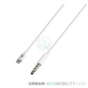 Ligne Essentials, cable Apple 8 Pin &gt; Aux - 100 cm - Blanc - LAMPA