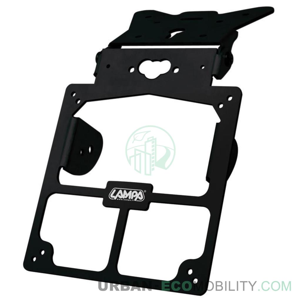 Universal license plate holder XTREME, black - LAMPA