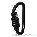 Anti-theft carabiner GUILLIVER, black - LAMPA