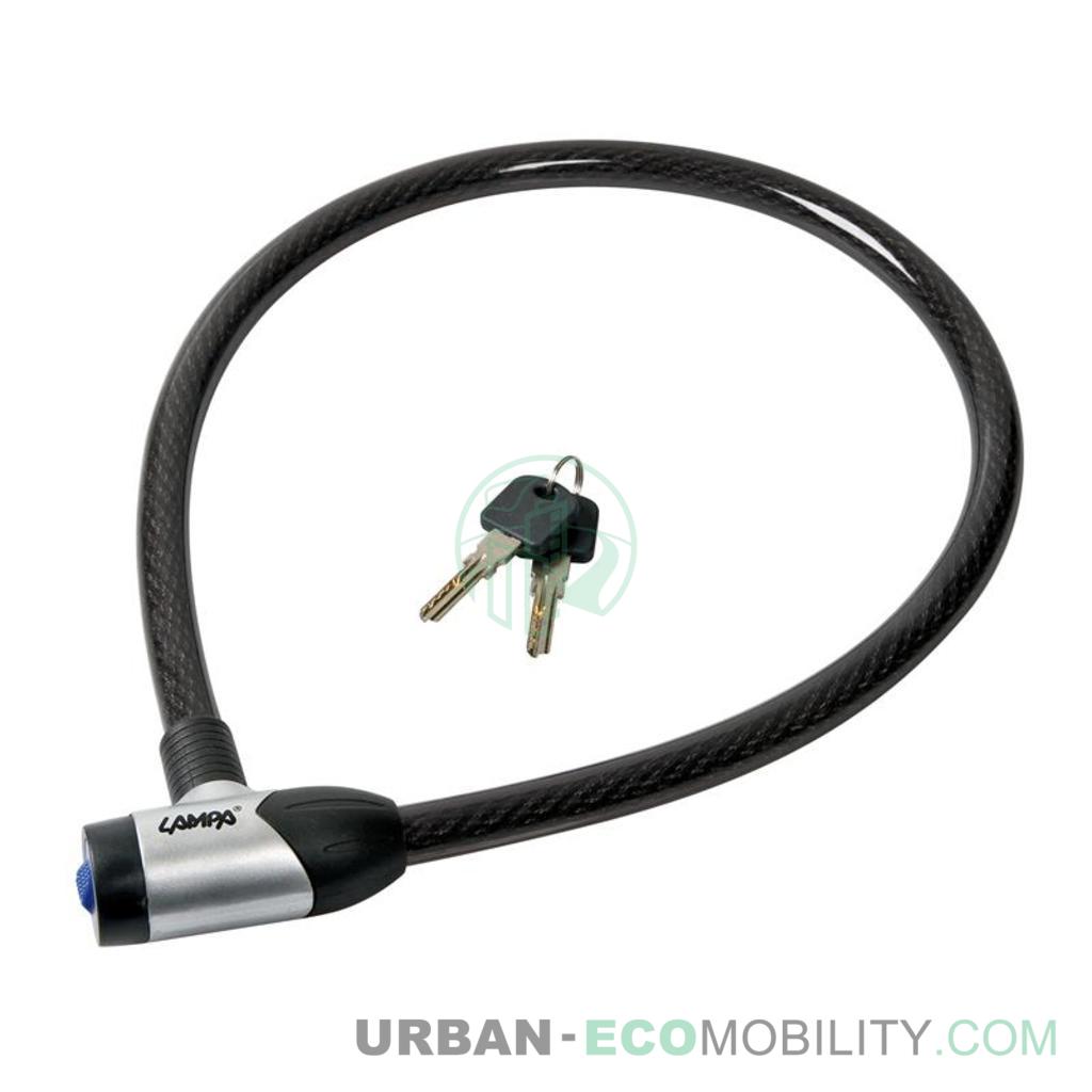 Câble antivol en acier Ø 15 mm - 80 cm - LAMPA