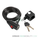 Spiral steel anti-theft cable, 160 cm, diameter 8 mm - LAMPA