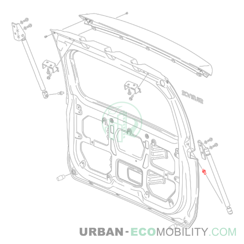 Door cylinder fixing screw - SILENCE