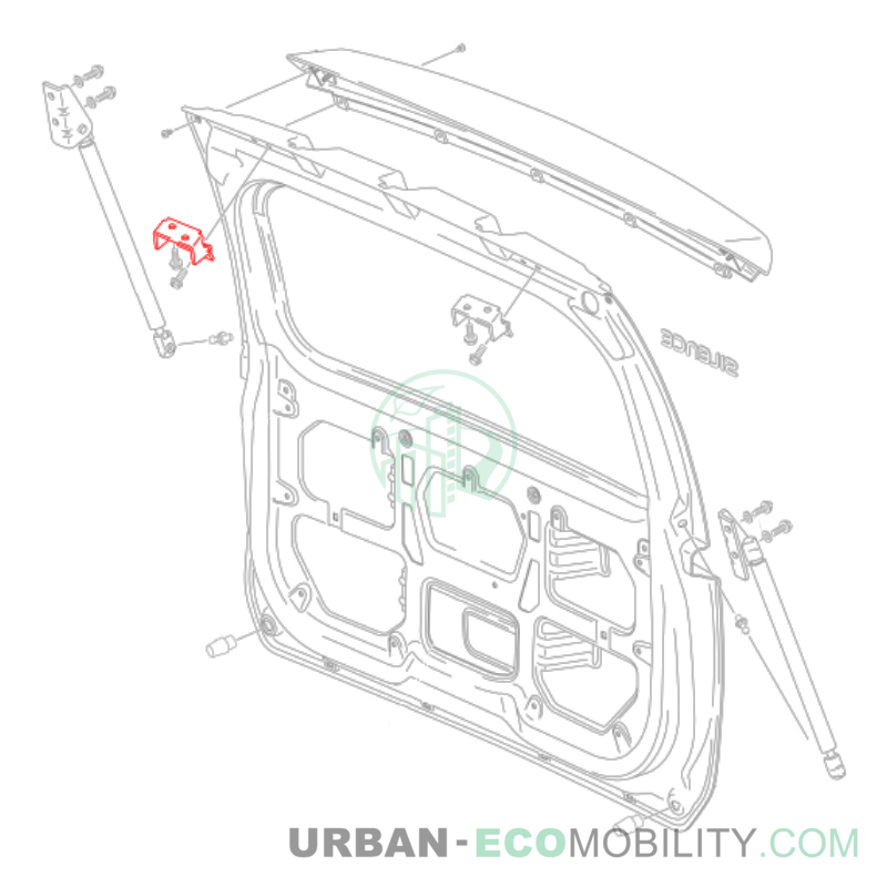 Charnière de portière arrière droite - SILENCE