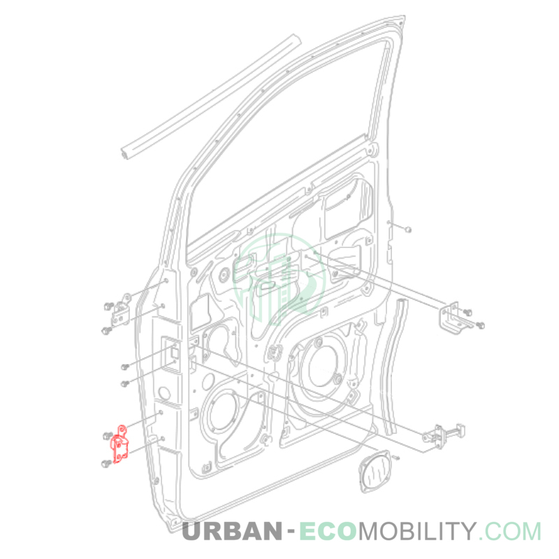 Charnière inférieure de portière droite - SILENCE