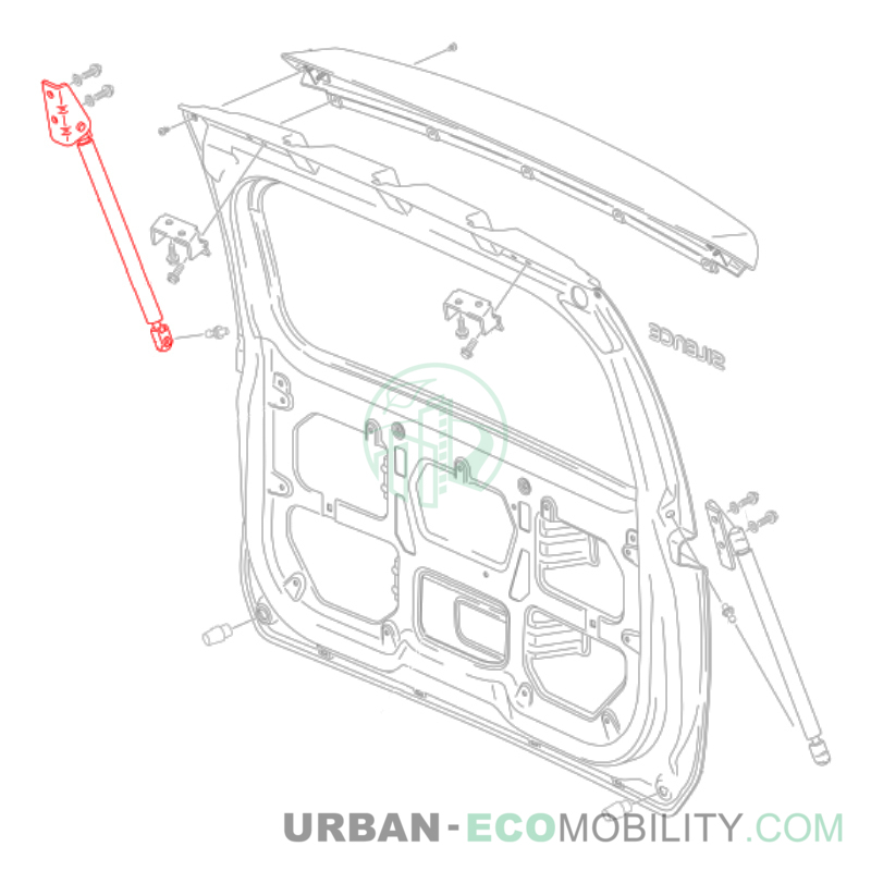 Right trunk cylinder - SILENCE