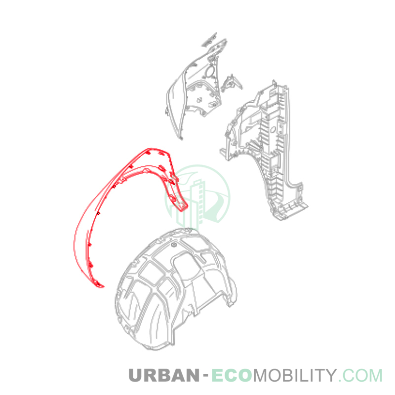 Right front fender fairing - SILENCE