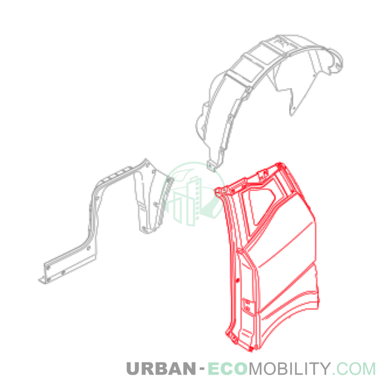 Left rear fairing, raw - SILENCE