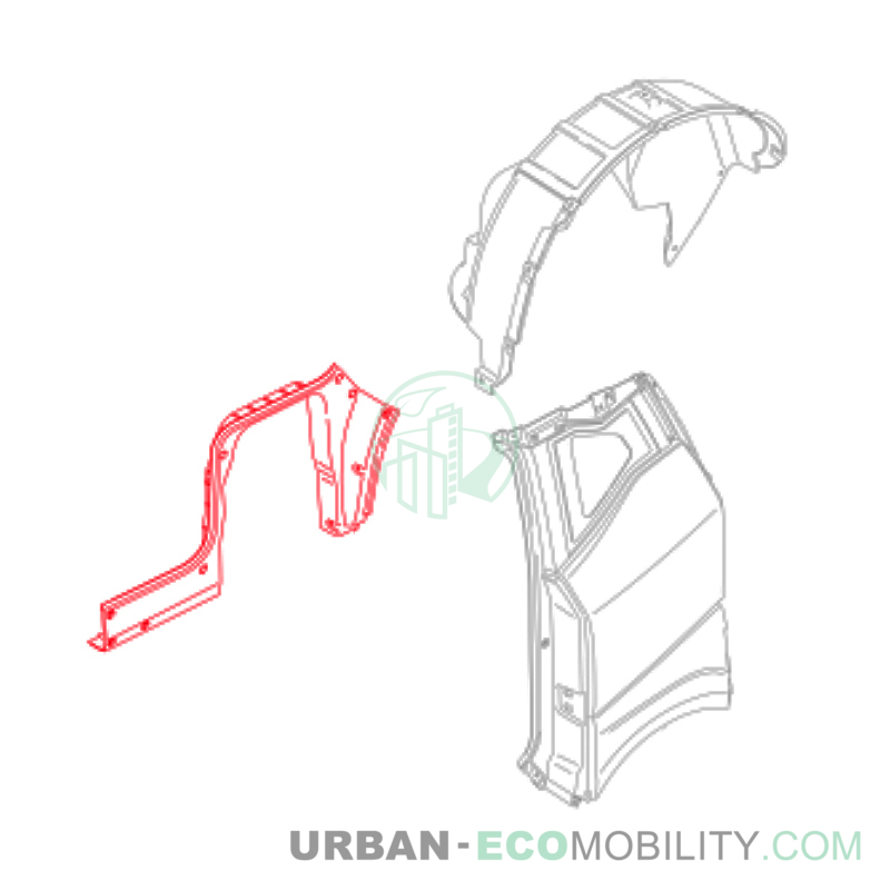 Carénage de cadre de portière gauche - SILENCE