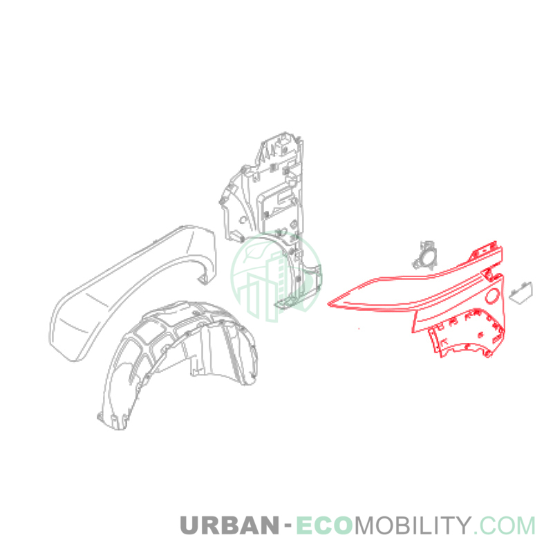 Left exterior fairing, raw - SILENCE